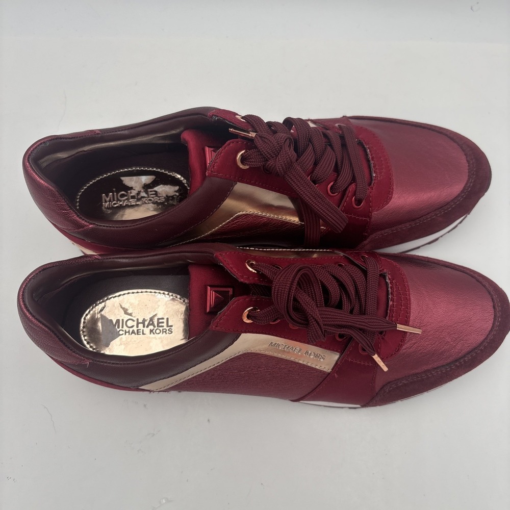 Michael kors Trainers - Girls. Burgundy. Brand new Size 10 Girls M/1 - Picture 4 of 12
